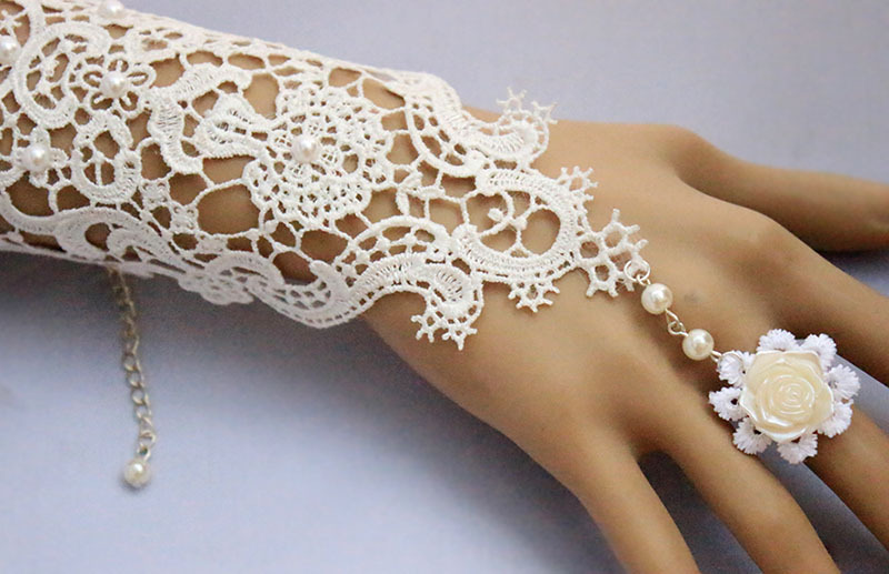 New Long Black Fingerless Evening White Bridal Wedding Gloves in stock Wedding Accessories Party Glove