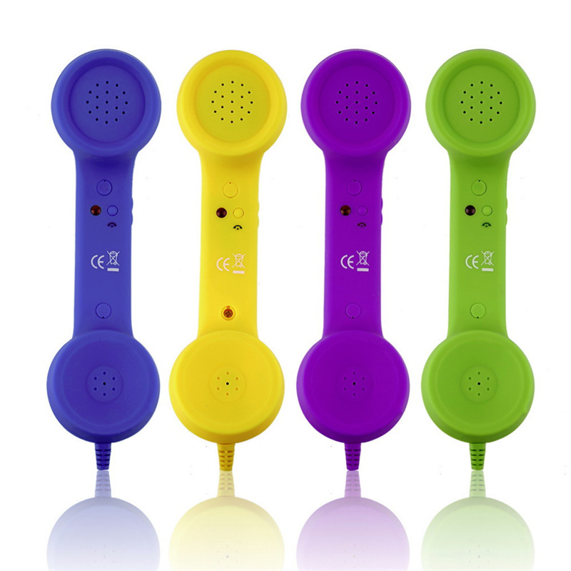 Retro Telephone Handset with 3.5mm Plug 4 Colors Available Wired Handheld Cell Phone Receiver Microphones for iphone 6 7 plus
Retro Telephone Handset with 3.5mm Plug 4 Colors Available Wired Handheld Cell Phone Receiver Microphones for iphone 6 7 plus