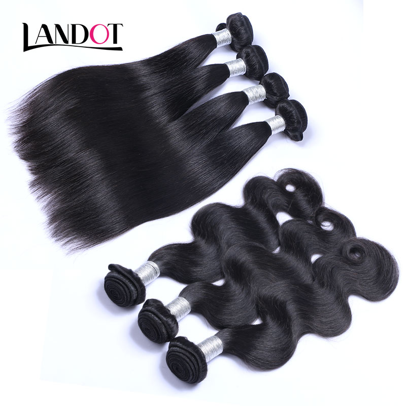 15 Bundles Brazilian Peruvian Malaysian Indian Virgin/Hair Body Wave Straight Unprocessed Brazilian Human Hair Weave Natural Color Extension