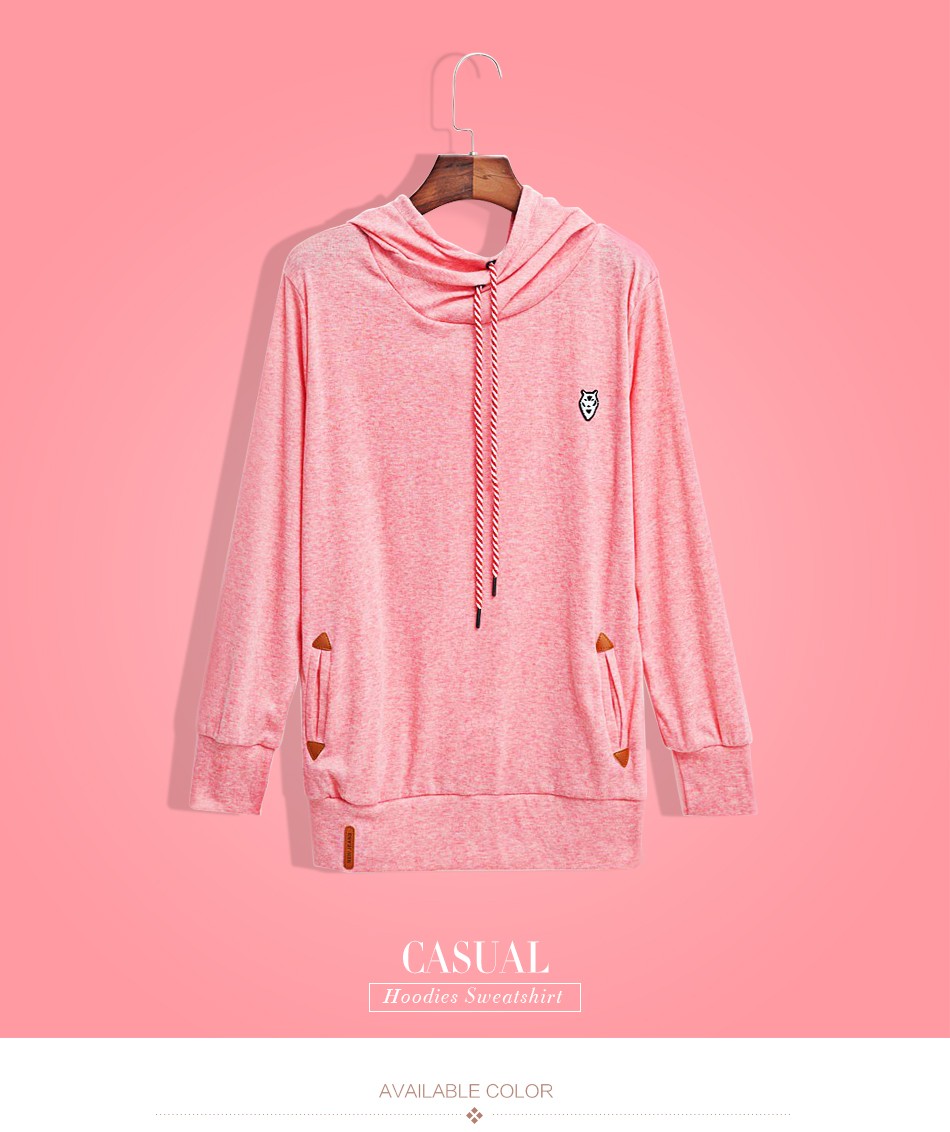 Women Hoodies Sweatshirt Casual Hooded Long Sleeve Pocket Design Embroidered Hoodie For Women Sudaderas Mujer