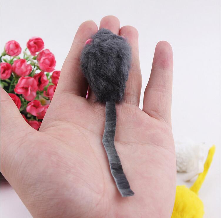 Rabbit Fur False Mouse Pet Cat Mini Funny Playing Toys For Cats Kitten G1047