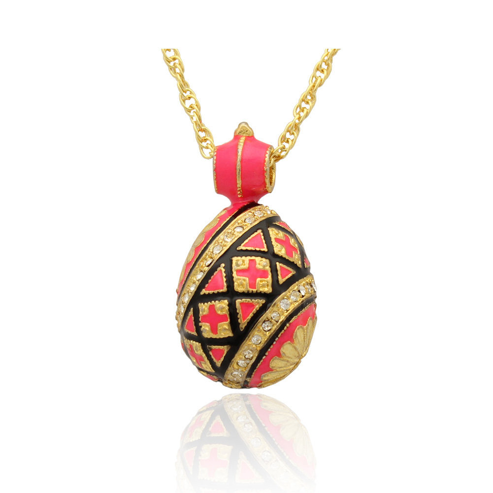 Wholesale Free Shipping Handmade red Enamel crystal flower Faberge Egg Russian Egg Pendant Necklace Chain Included
Wholesale Free Shipping Handmade red Enamel crystal flower Faberge Egg Russian Egg Pendant Necklace Chain Included