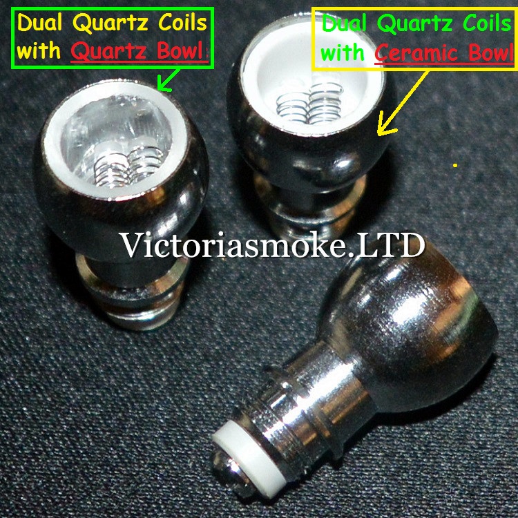 Newest Dual Quartz Wax Coil Quartz Bowl For Wax Glass Globe Bulb Atomizer Wax Coil Dual Quartz Replacement Coil Head for glass wax atomizer
Newest Dual Quartz Wax Coil Quartz Bowl For Wax Glass Globe Bulb Atomizer Wax Coil Dual Quartz Replacement Coil Head for glass wax atomizer
