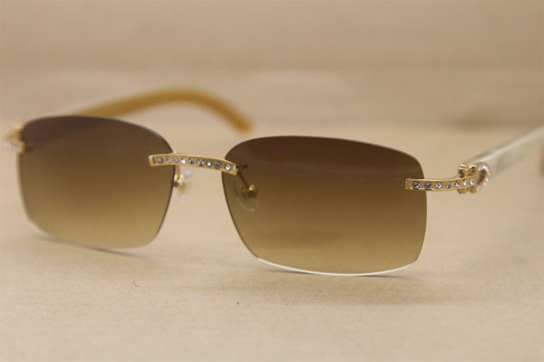 2020 New Rimless 8200759 Glasses Men Women White Buffalo Horn Sunglasses Frame driving glasses C Decoration gold frame Size:60-18-140mm, White;black
2020 New Rimless 8200759 Glasses Men Women White Buffalo Horn Sunglasses Frame driving glasses C Decoration gold frame Size:60-18-140mm, White;black