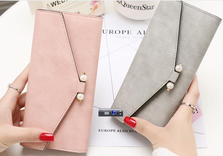 Free shipping new style 2017 fashion Wallets lady long style wallet zipper purse coin purse with box