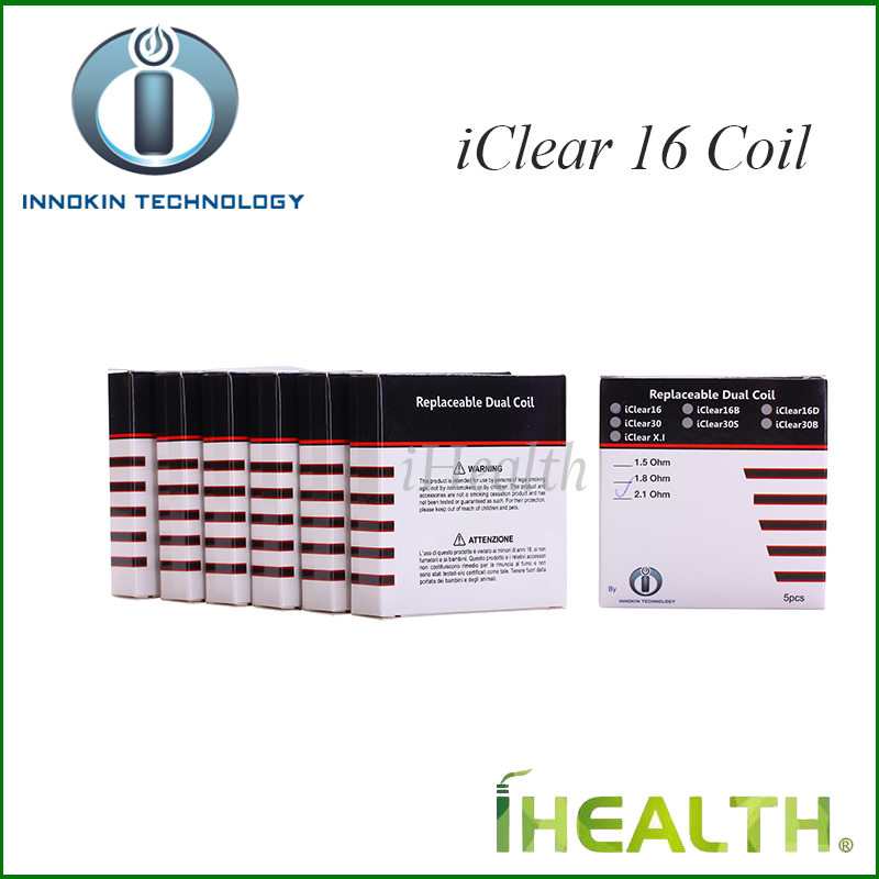 Innokin iClear 16 Dual Coil Replacement Dual Heating Coil Head for iClear 16 Clearomizer 100% Original 1.5ohm 1.8ohm 2.1ohm
Innokin iClear 16 Dual Coil Replacement Dual Heating Coil Head for iClear 16 Clearomizer 100% Original 1.5ohm 1.8ohm 2.1ohm