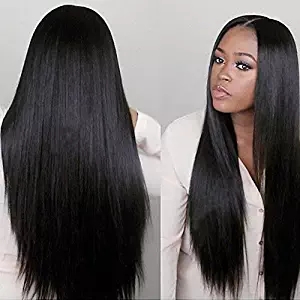 hd transparent 250% Density Silky Straight Lace Front Human Hair Wigs Brazilian Remy DIVA1 Pre Plucked Bleached Knots Wig