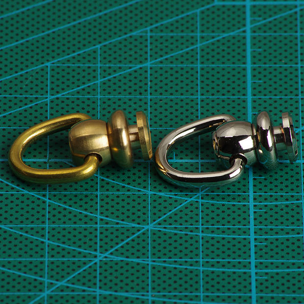 6 pieces brass swivels ring lock buckle handmade D ring bag luggage accessories bag hanger diy hardware part