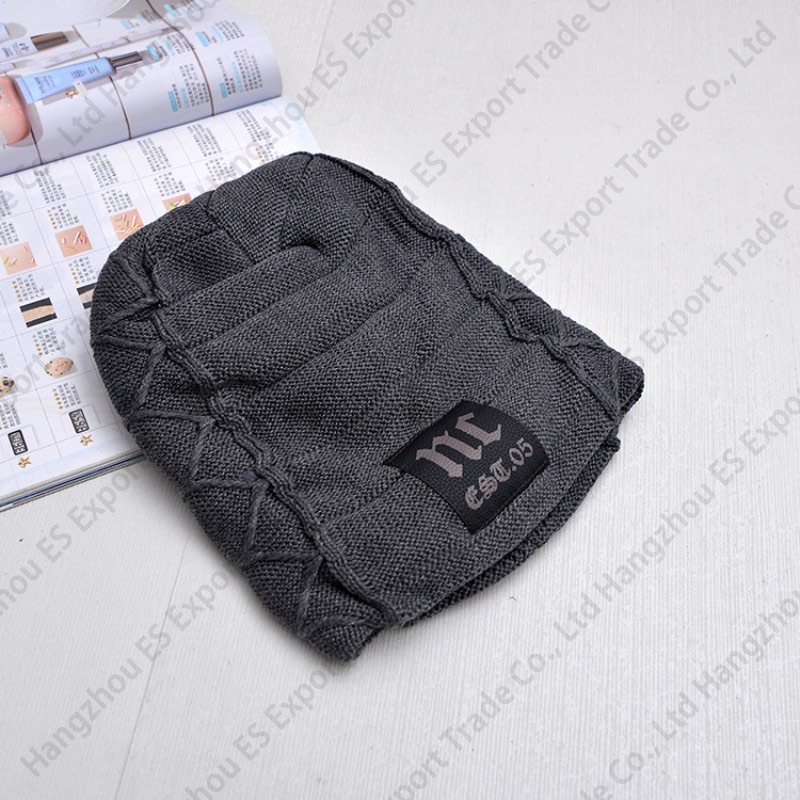 Men Winter Season Knitted Hat NC Plus Thicken Warm Inside Beanie Skull Caps 5 Colors Wholesale Price