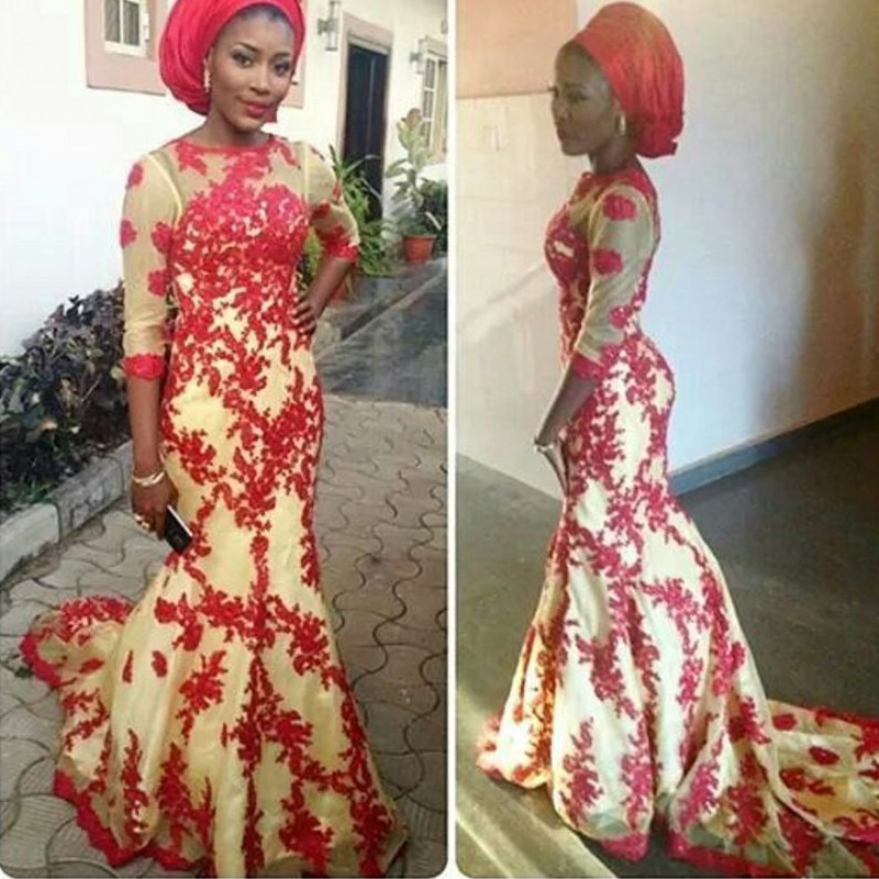 Arabic Style Mermaid Elegant Evening Dresses with 3/4 Long Sleeve Tulle Applique Lace Formal Prom party Gowns vestidos de festa, Orange
Arabic Style Mermaid Elegant Evening Dresses with 3/4 Long Sleeve Tulle Applique Lace Formal Prom party Gowns vestidos de festa, Orange