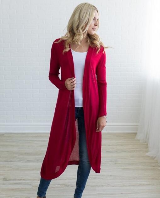 Wholesale-Autumn Womens Casual Long Sleeve Cardigan Knit Knitwear Chiffon dress Coat Long Maxi Wraps Outwear Trench Coats Free DHL, Black
Wholesale-Autumn Womens Casual Long Sleeve Cardigan Knit Knitwear Chiffon dress Coat Long Maxi Wraps Outwear Trench Coats Free DHL, Black