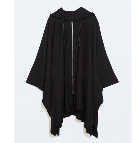 2016 Harajuku Gothic Clothing British Style Fashion Mens Wool Cloak Cape Long Black Hooded Trench Coat Men Windbreaker Overcoat