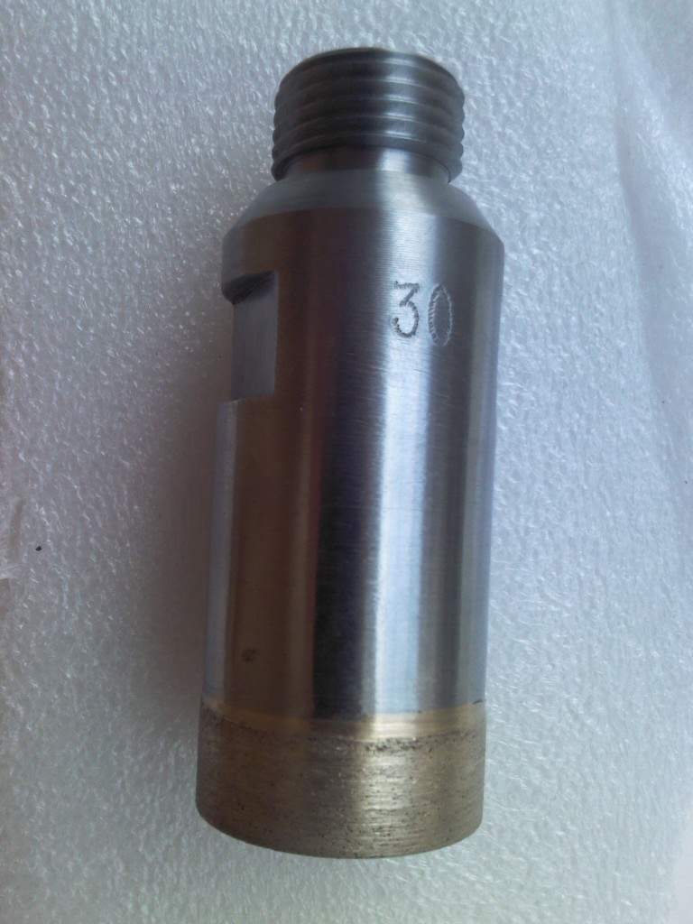 RZZ 4-30mm Diamond Sand Drill Bit for Glass Thread Unitary Type G1/2'' Length 75mm