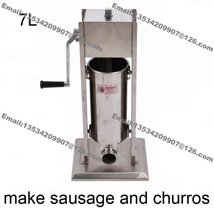 Free Shipping Commercial Use 7L Stainless Steel Hand Crank Vertiacal Sausage Stuffer and Churros Maker Machine
Free Shipping Commercial Use 7L Stainless Steel Hand Crank Vertiacal Sausage Stuffer and Churros Maker Machine