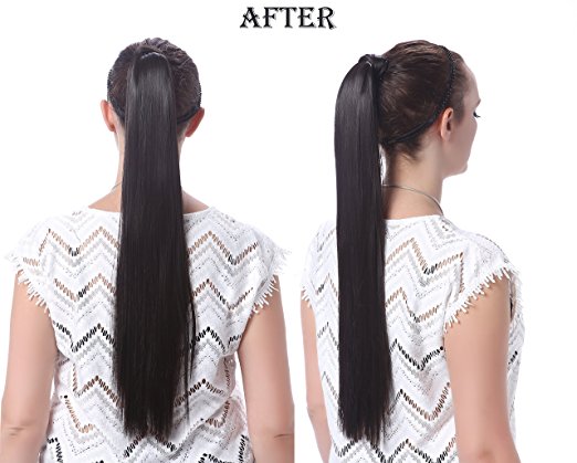 cola de caballo cabello humano Natural Human Hair Ponytail Extension #1 clip in human hair extensions brazilian ponytail human hair 140g