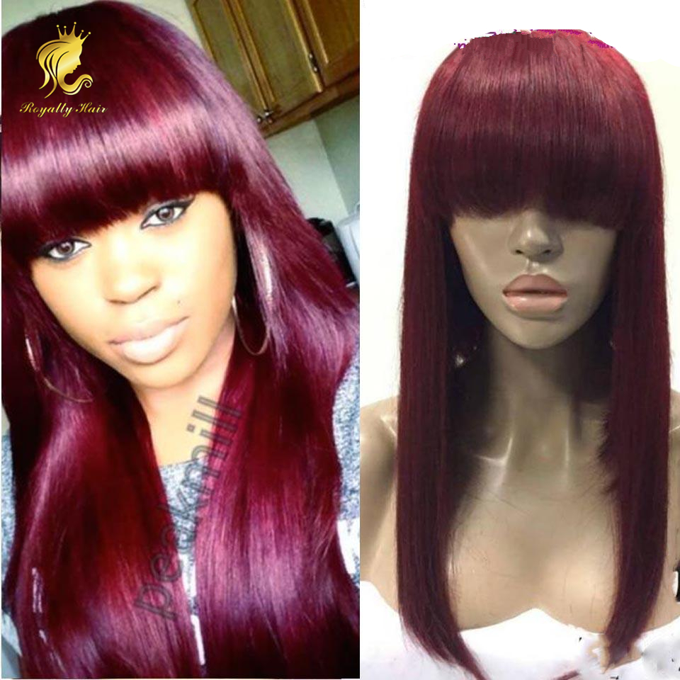 Pure 99J 13x6 Lace Front Human Hair Wigs Women Straight Burgundy Lace Front Wig Sensational Lace Tint Wigs Brazilian Hair Remy