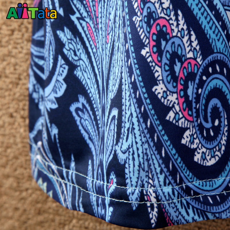 Wholesale-Mother daughter dresses Patchwork Family matching outfits Nmd Baby girl clothes Vintage Family look mama mom mum and me Fashion