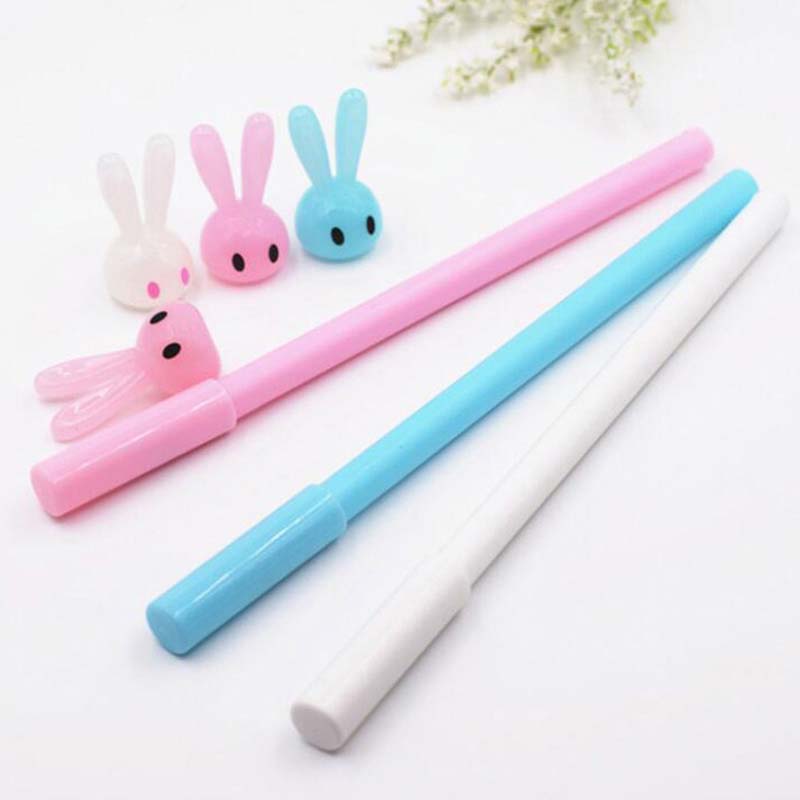 Rabbit Shape 20pcs/lot Gel Pen For Writing School Supplies Office Accessories Stationary For Kids Student Gift Christmas Prize