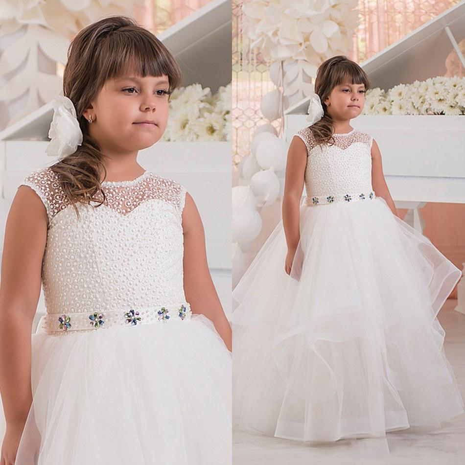 White Crystals Beaded Flower Girl Dresses For Wedding Crew Sleeveless Tulle Layered Children Prom Dresses Little Girl Birthday Party Gowns, Ivory
White Crystals Beaded Flower Girl Dresses For Wedding Crew Sleeveless Tulle Layered Children Prom Dresses Little Girl Birthday Party Gowns, Ivory