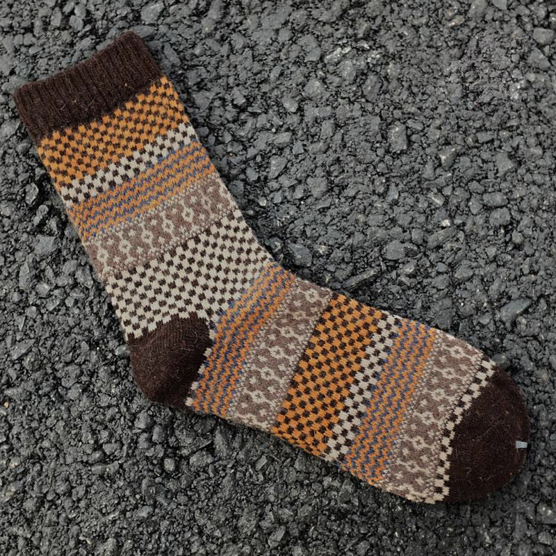 Wholesale-1 Pair Winter Mens Socks Warm Thick Wool Sokken Mixture ANGORA Cashmere Casual Dress Sport Socks calcetines hombre Cheap Z1