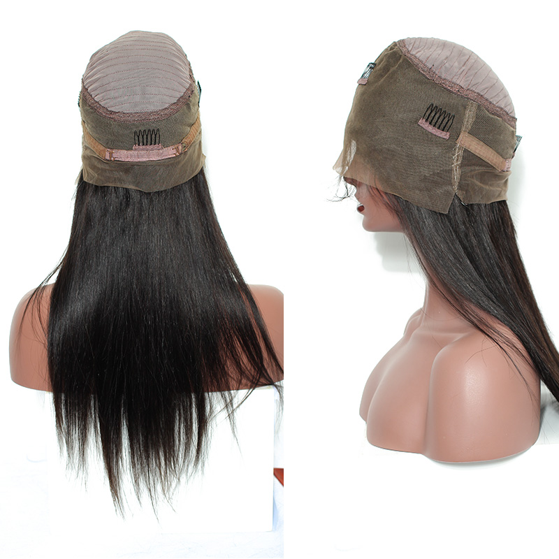 DIVA 360 hd transparent Frontal Lace Wig Straight glueless Indian Hair Wigs Virgin 360 full front human hairs 130% Density Natural