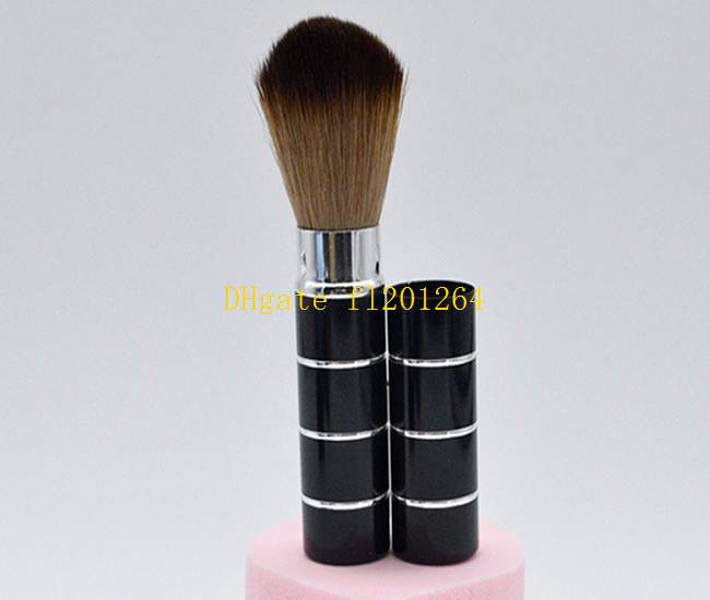 50pcs/lot Women Girls Metal Retractable Dome Blush Brush Aluminum Eyeshadow Brushes Make-up Brush Cosmetic Makeup Tools