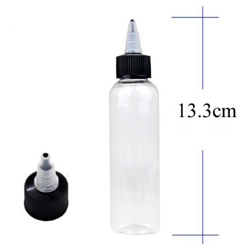 New 120ml 4OZ Twist Cap Empty Plastic Transparent Tattoo Ink Pigment Bottle Supplies