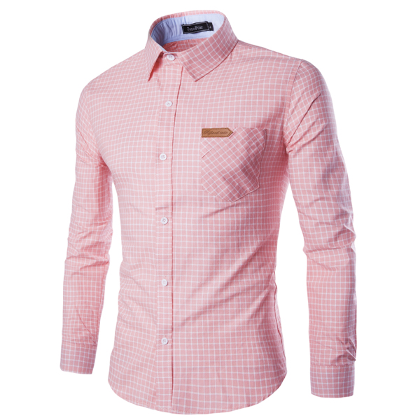 Wholesale-Comfortable and soft The New Mens Shirts Long Sleeves Cotton Casual Fashion Solid Mens Shirts High Quality Business Suits