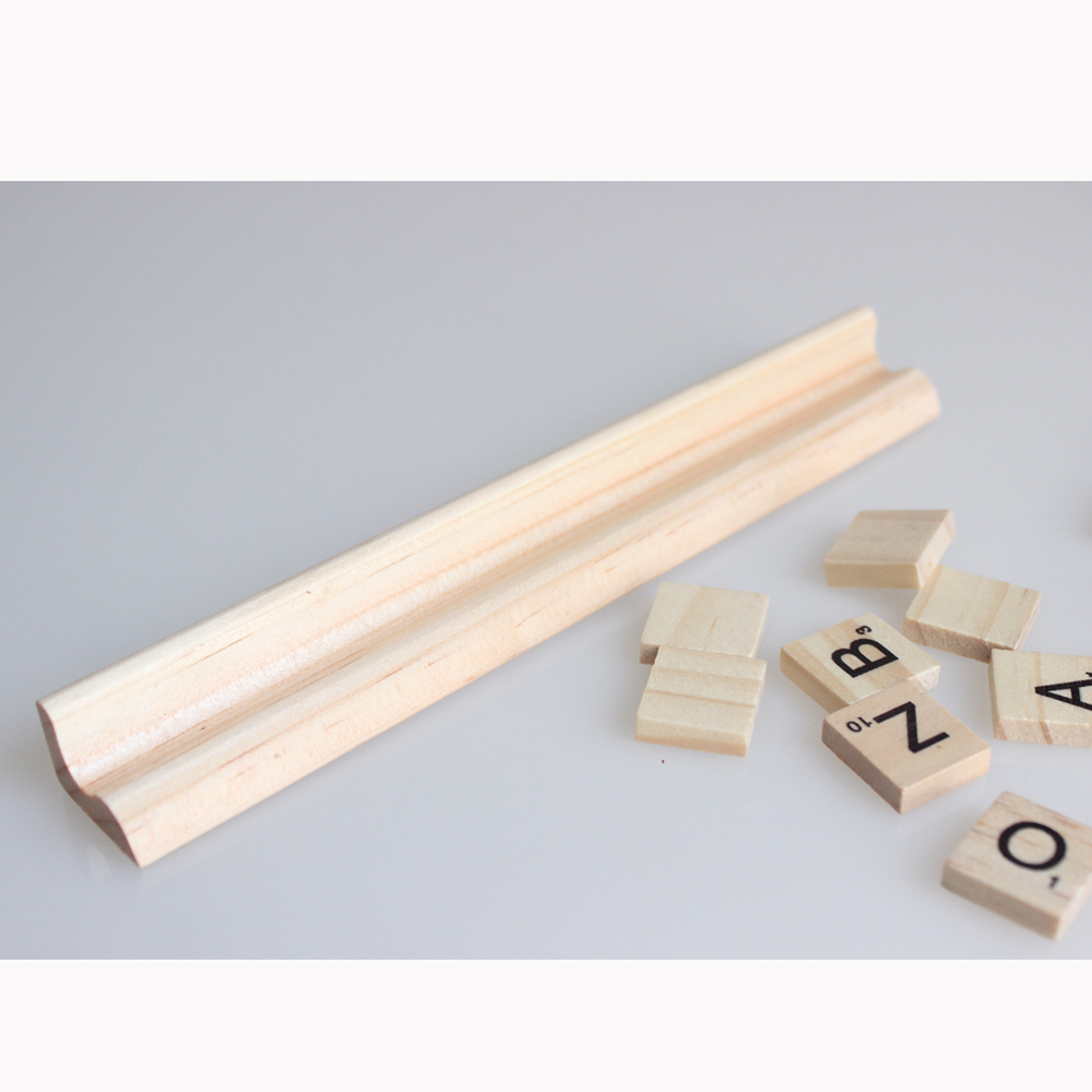 Wood Scrabble Tiles Letters Stand Rules 19 Cm (Length) No Letters Wooden Stands 20 pcs