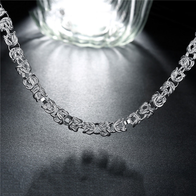 New arrival Leading Shrimp Buckle Necklace Men sterling silver plate necklace STSN061,fashion 925 silver Chains necklace factory direct sale