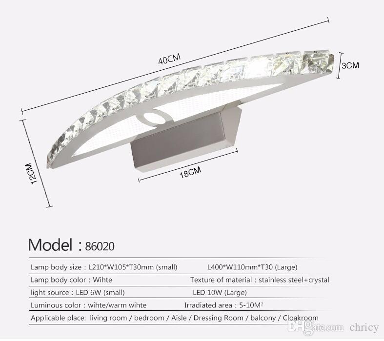 Contemporary K9 crystal led mirror lights bathroom wall sconces vanity lights 10w/15w/18w front wall sconce clear/amber crystal