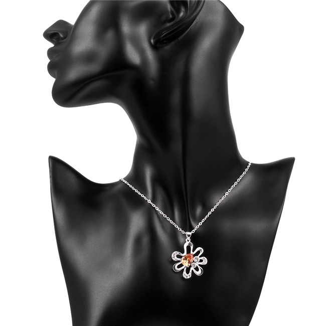 New arrival women's heart shape Pendant Necklace white gemstone sterling silver plated necklace STSN715,hot sale fashion 925 silver necklace