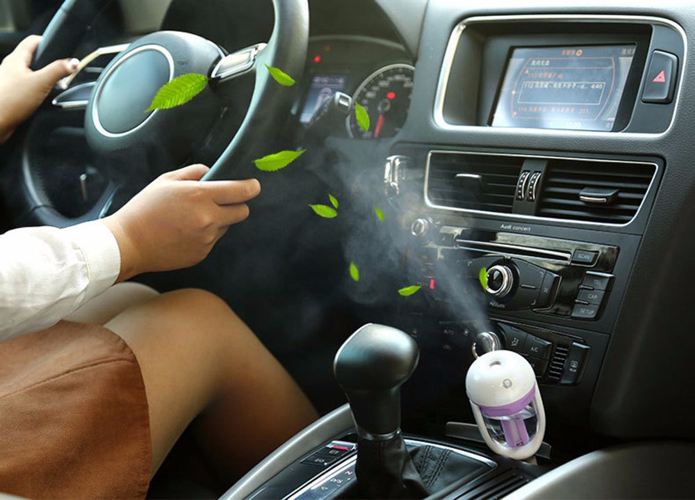 Car Aroma Diffuser 12V Steam Air Humidifier Mini Air Purifier Diffuser Portable Mist Maker Fogger
