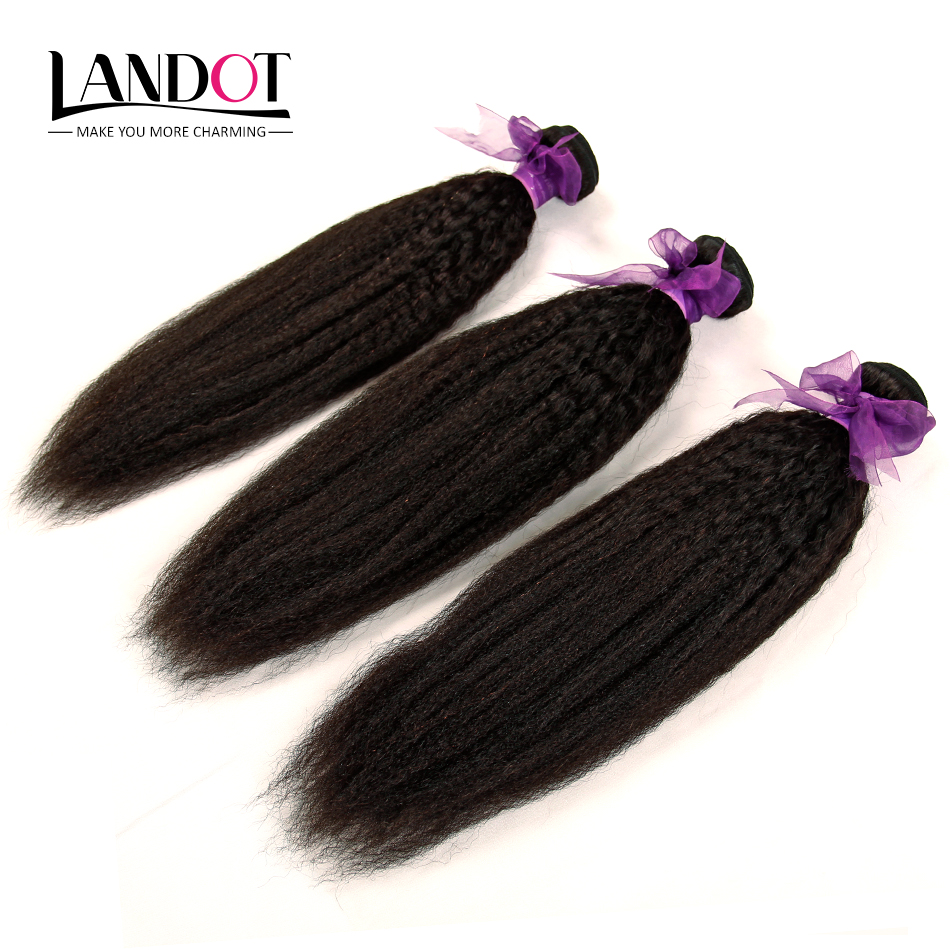 Brazilian Kinky Straight Human Hair Weave Bundles 7A Unprocessed Peruvian Malaysian Indian Italian Coarse Afro Yaki Straight Hair Extensions