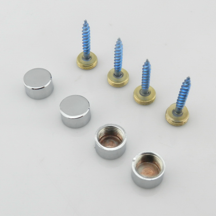 20 pcs brass advertising nail acrylic mirror rivet screw fixed nail household glass decoration screw hardware fastener