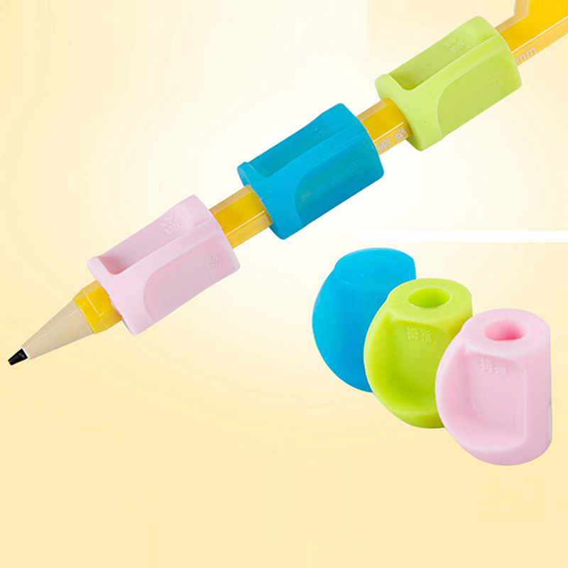 Free Shipping 3pcs Learning Partner Children Students Pencil Holding Practise Device for Correcting Pen Holder Postures Grip Papelaria