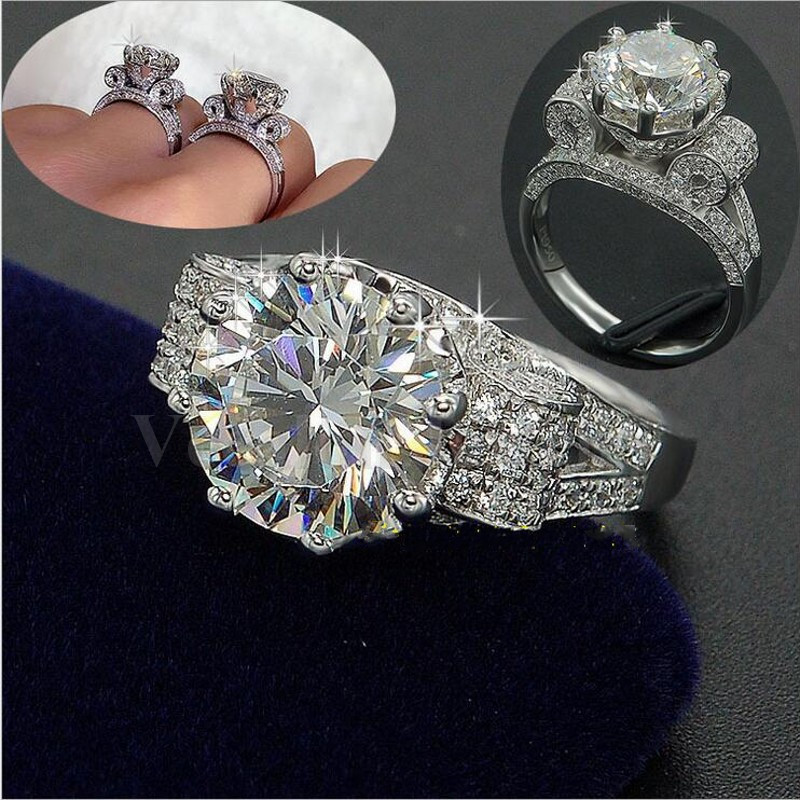 Vecalon Luxury Jewelry Women Men ring 9mm 3ct Simulated diamond Cz 925 Sterling Silver Couple Engagement wedding Band ring Gift
Vecalon Luxury Jewelry Women Men ring 9mm 3ct Simulated diamond Cz 925 Sterling Silver Couple Engagement wedding Band ring Gift