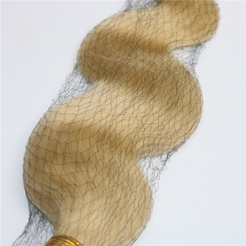 613 Hair Bundles Human Hair Weave Bleached Blonde Body Wave Brazilian Virgin Hair Wefts can be dyed and styled.