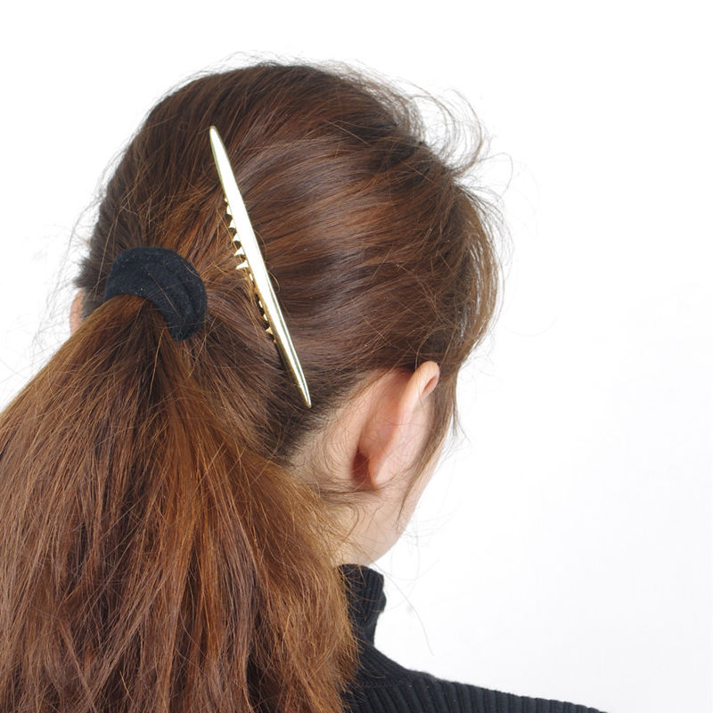 Elegant Baroque Style Gold Metal Moon Hair Clip Hair Comb Hair Barrettes Accesso #R509