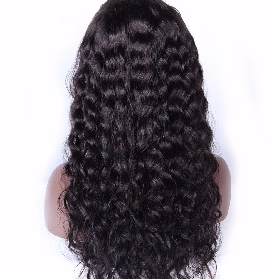 Diva1 HD transparent 360 Lace Frontal wig Pre-plucked full natural front wigs Wet and Wavy 100% human hair glueless cap