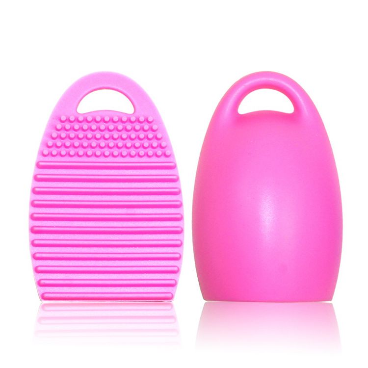 TOP 4 Colors Brushegg Cleaning Makeup Washing Brush Silica Glove Scrubber Board Cosmetic Clean Tools for Travel Life