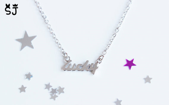 10PCS- B046 Simple Lucky Word Bracelet Tiny Stamped Lucky Letters Bracelet Good Luck Bracelets for Best Friends Gifts