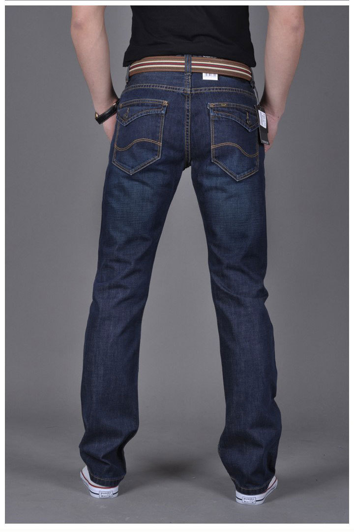 Wholesale-New Arrival Men Casual Straight Jeans High Quality Full Length men jeans fashion cotton comfortable denim jeans
