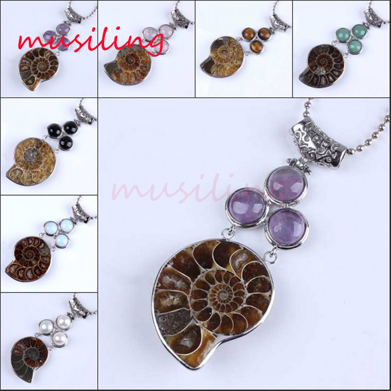 Pendants Necklace Chain Conch Fossil Pendant 3 Chakra Gem Stone Beads Pendulum Jewelry Charms Reiki Healing Amulet Fashion Jewelry
Pendants Necklace Chain Conch Fossil Pendant 3 Chakra Gem Stone Beads Pendulum Jewelry Charms Reiki Healing Amulet Fashion Jewelry