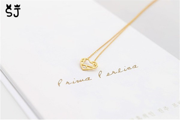 30PCS Tiny Line Open Heart Necklace Cute Heart with Map Necklace Hollow Out Heart Love Peace Symbol Sign Necklaces for Women