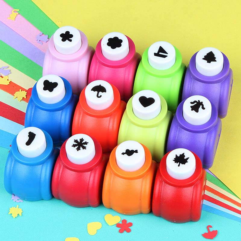 Mini 10pcs Scrapbook Punches Handmade Cutter Card Craft Calico Printing DIY Flower Paper Craft Punch Hole Puncher Shape Free Shipping