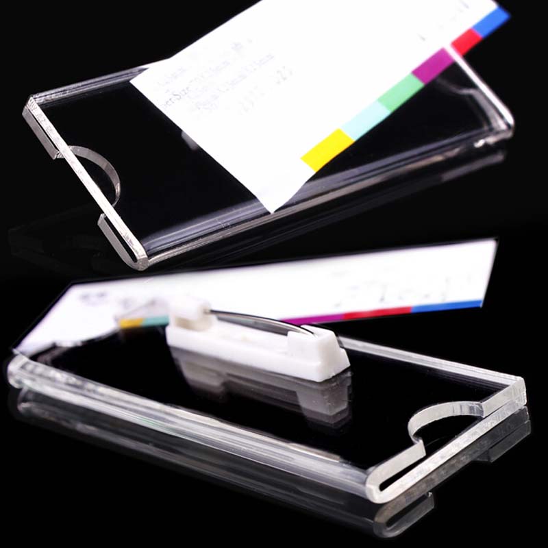 30 Pieces/Lot 50x20mm Card ID Holders Name Badge Work Employee Card Pin Brooch Business Display School Office Supplies Papelaria