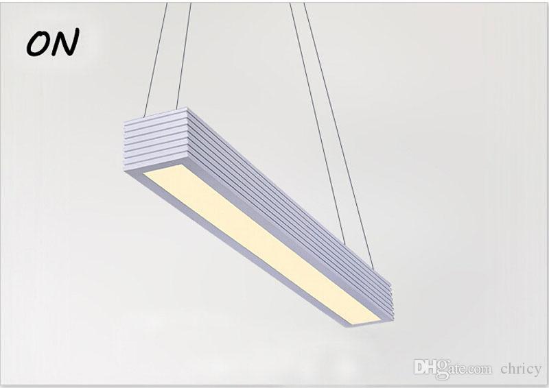 Modern Led Pendant Lights Square Office Suspended Hanging Light Fixture for Office Classroom Living Room Bedroom
