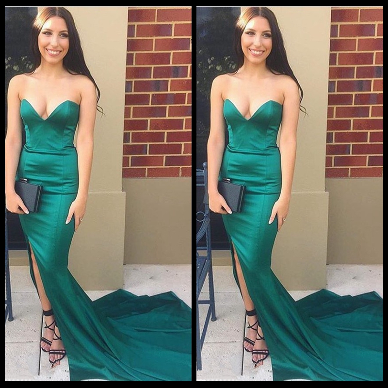 New Arrival Sweetheart 2016 Evening Dress Simple Sleeveless Long Side Split Prom Party Gowns Formal Dresses, Water melon
New Arrival Sweetheart 2016 Evening Dress Simple Sleeveless Long Side Split Prom Party Gowns Formal Dresses, Water melon