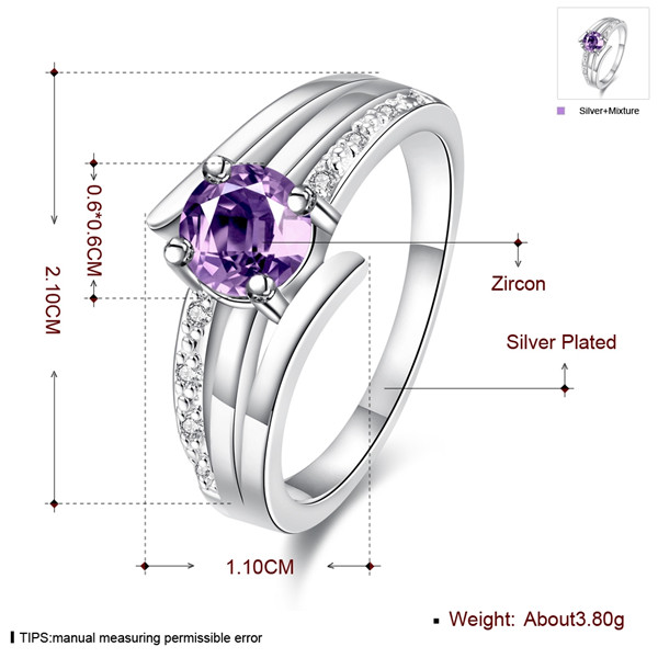 Hot sale Full Diamond fashion Driving three lines 925 silver Ring STPR055B brand new red gemstone sterling silver plated finger rings